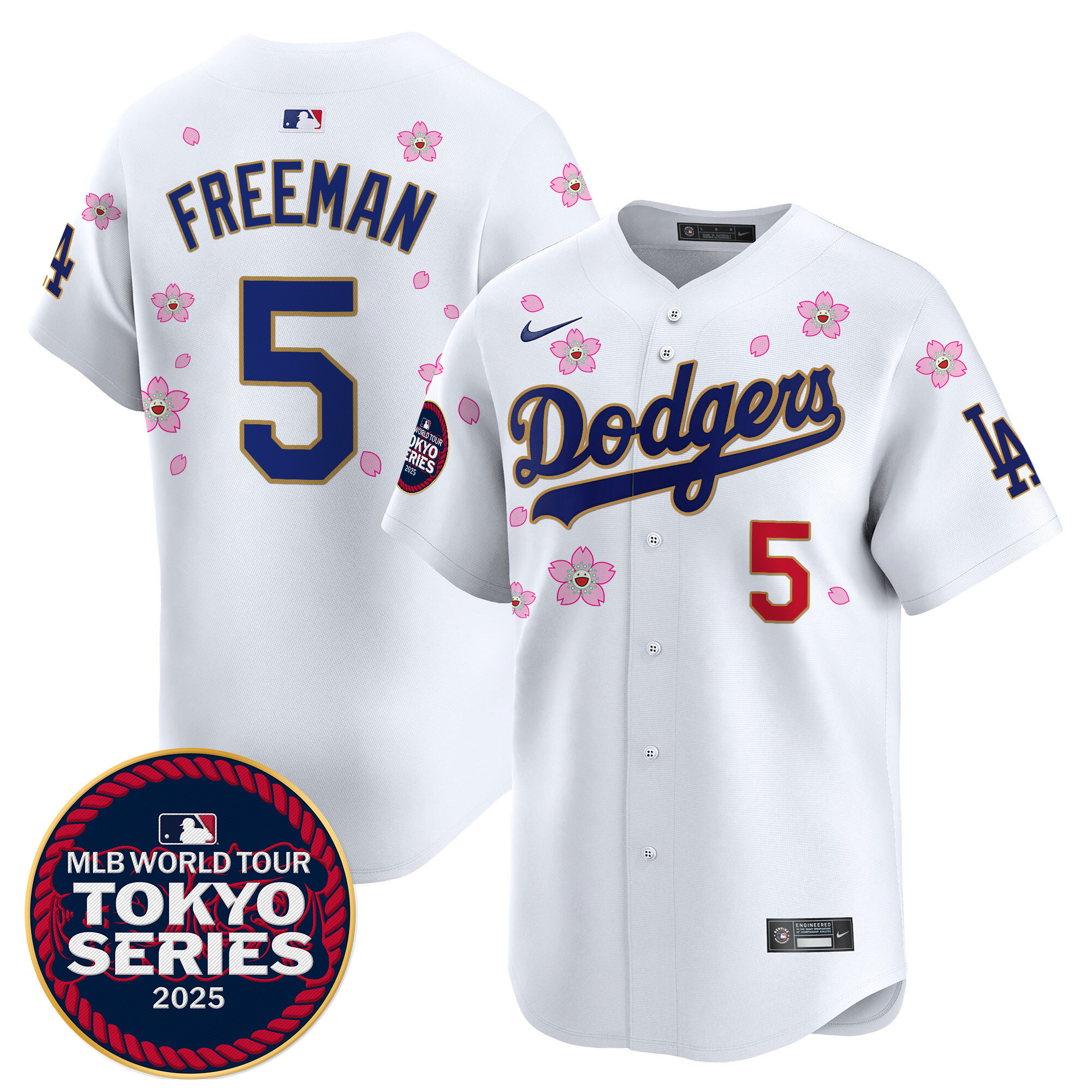 Men Los Angeles Dodgers #5 Freeman Tokyo Series white Limited Stitched 2025 Jersey->los angeles dodgers->MLB Jersey